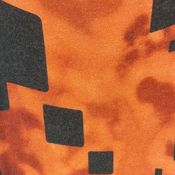 Ozai N Ku Bold Orange and Black Oversized Squared Patterned Tunic Top Size XL - Picture 6 of 10